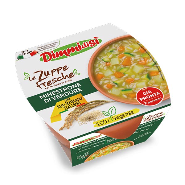 DimmidiSì minestrone di verodure con riso integrale italiano