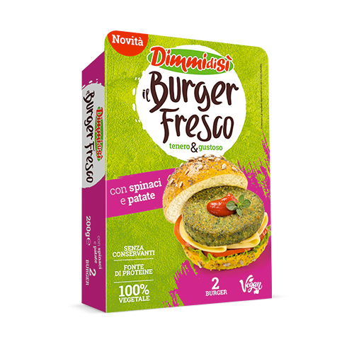 Burger fresco con spinaci e patate DimmidiSì